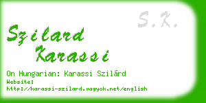 szilard karassi business card
